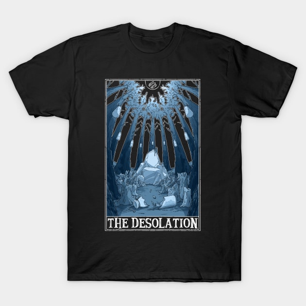 The Desolation Tarot (dark) T-Shirt by Rusty Quill